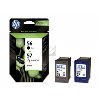 HP Tintendruckkopf cyan/gelb/magenta, schwarz HC (SA342AE#301, 56, 57)