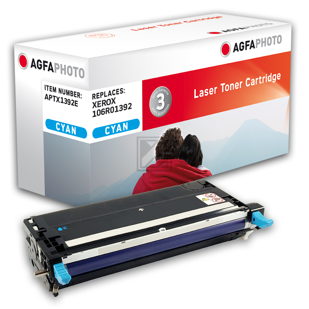 Agfaphoto Toner-Kartusche cyan HC (APTX1392E) ersetzt 106R01392