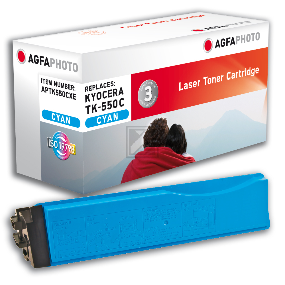 Agfaphoto Toner-Kit cyan (APTK550CXE) ersetzt TK-550C