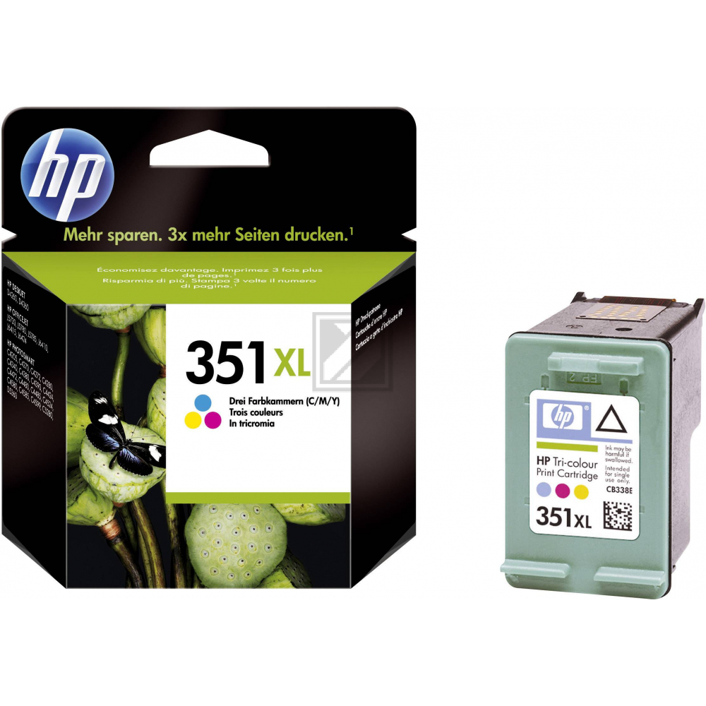 HP Tintendruckkopf cyan/gelb/magenta HC (CB338EE, 351XL)