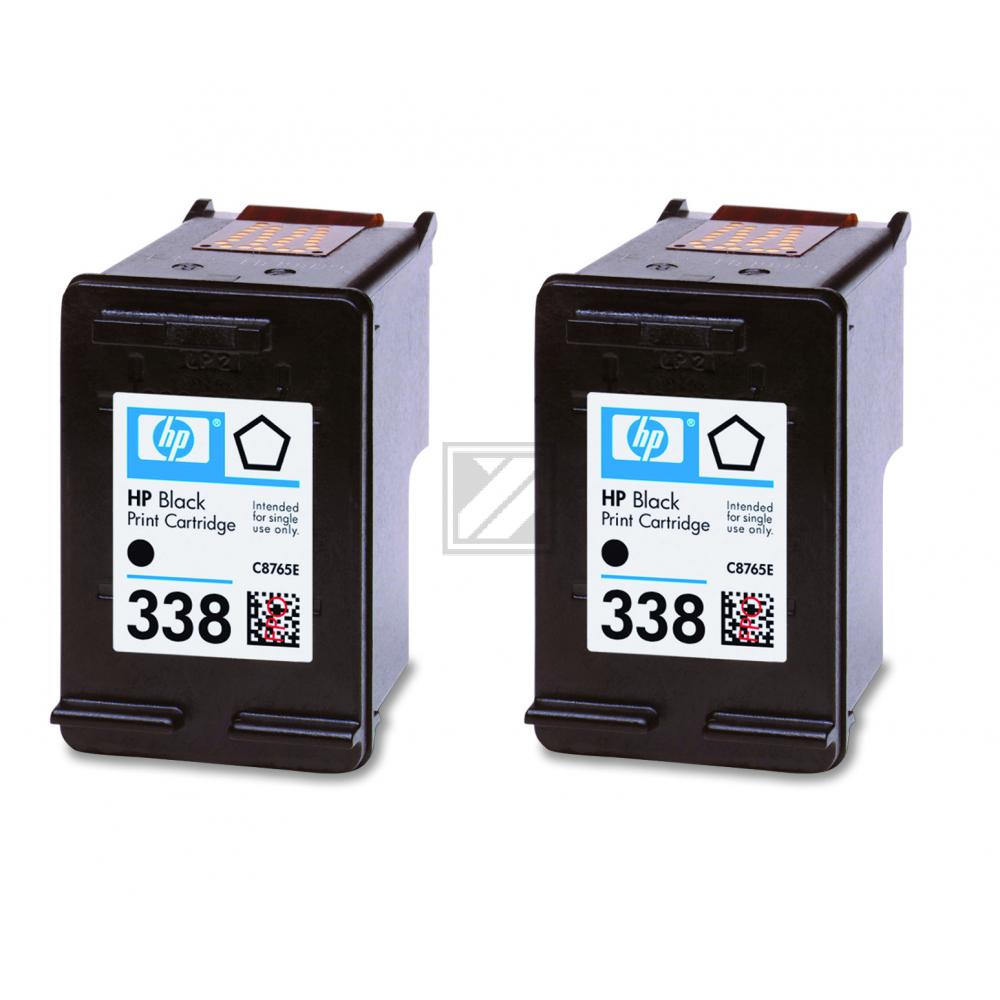 HP Tintenpatrone 2 x schwarz (CB331EE, 338)