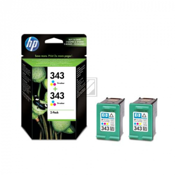 HP Tintenpatrone 2 x cyan/gelb/magenta (CB332EE, 343)