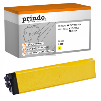 Prindo Toner-Kit gelb (PRTKYTK550Y) ersetzt TK-550Y