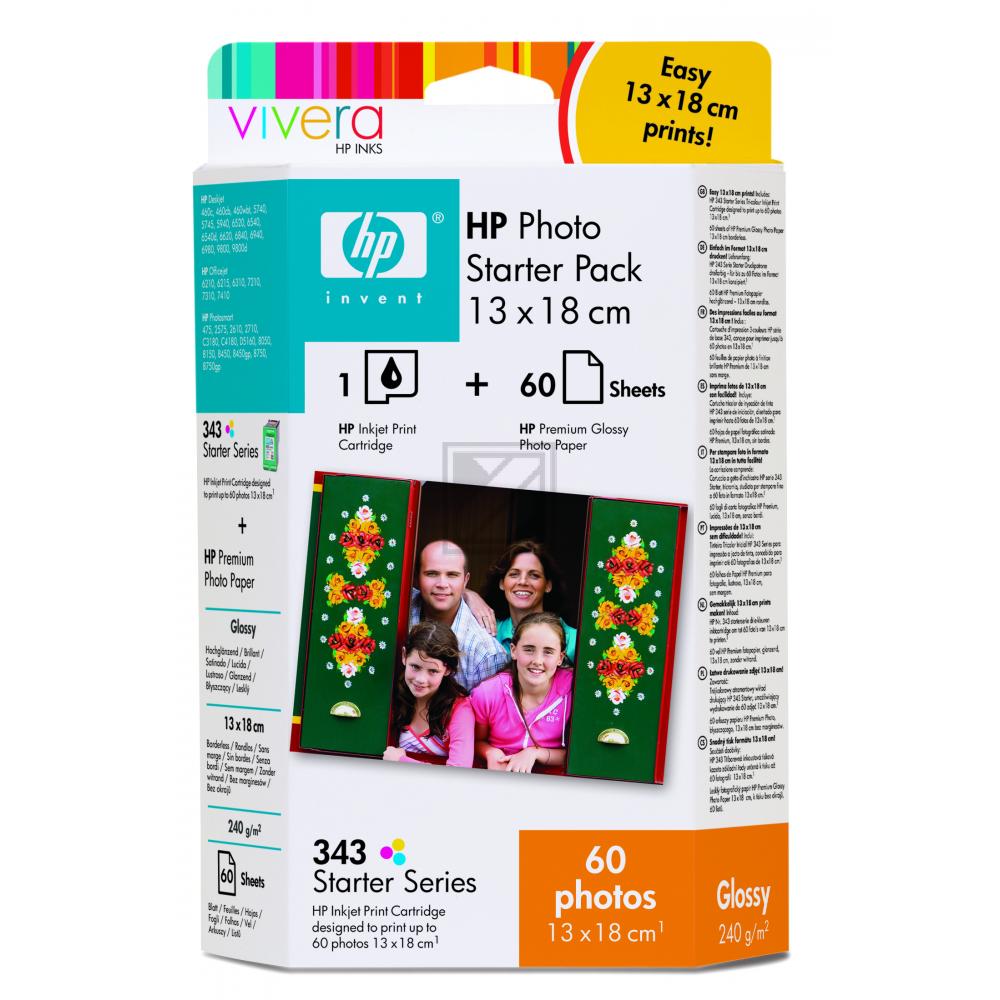 HP Tintendruckkopf cyan/gelb/magenta (Q7922EE, 343)