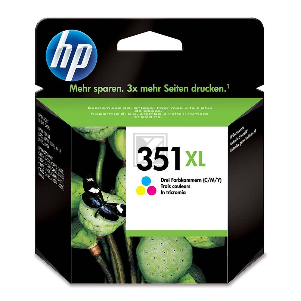 HP Tintendruckkopf cyan/gelb/magenta HC (CB338EE#301, 351XL)