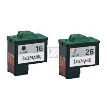 Lexmark Tintenpatrone cyan/gelb/magenta, schwarz HC (80D2126, 16, 26)