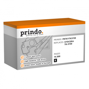 Prindo Toner-Kit schwarz (PRTKYTK3150) ersetzt TK-3150