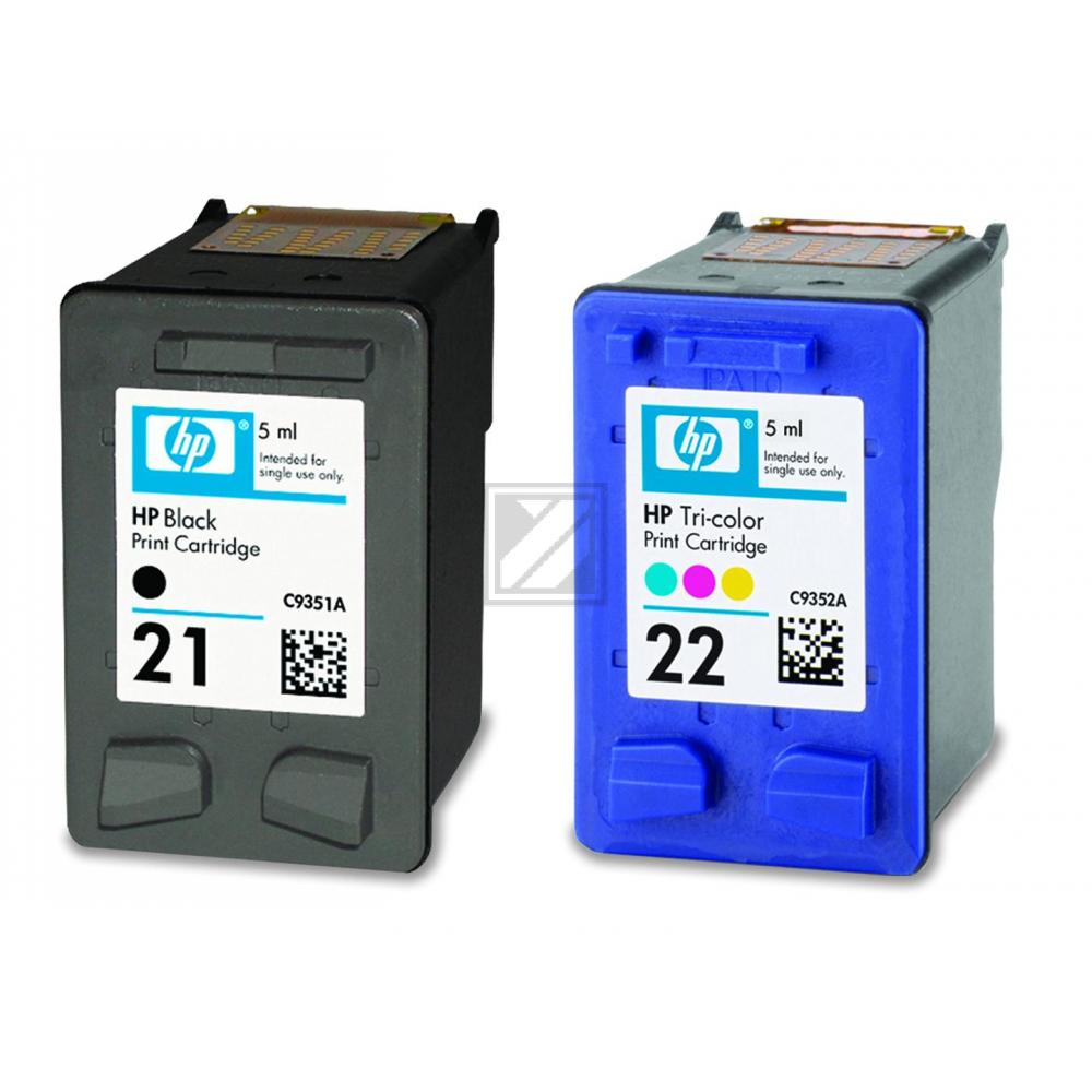 HP Tintendruckkopf cyan/gelb/magenta, schwarz (SD367AE#301, 21, 22)