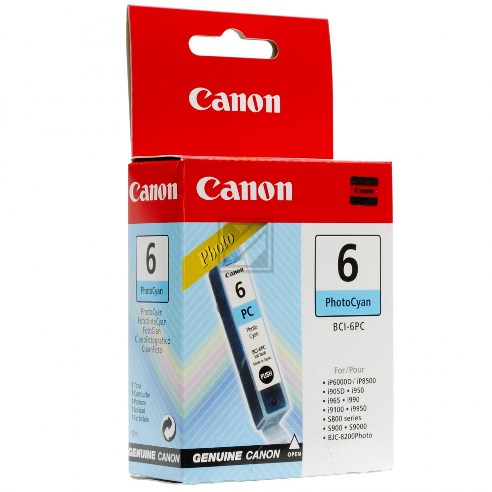 Canon Tintenpatrone photo cyan (4709A002AA, BCI-6PC)