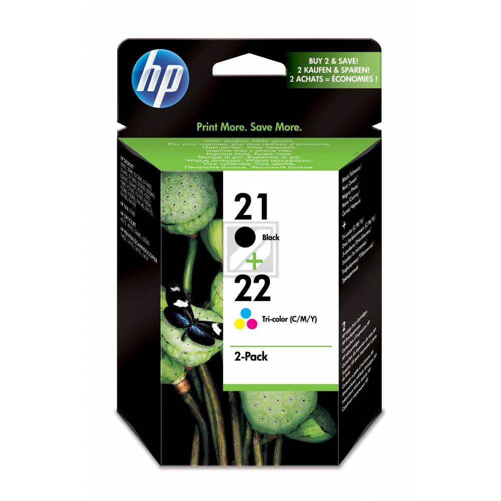 HP Tintendruckkopf cyan/gelb/magenta, schwarz (SD367AE, 21, 22)