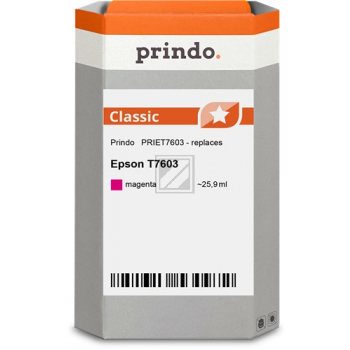 Prindo Tintenpatrone (Classic) magenta (PRIET7603) ersetzt T7603