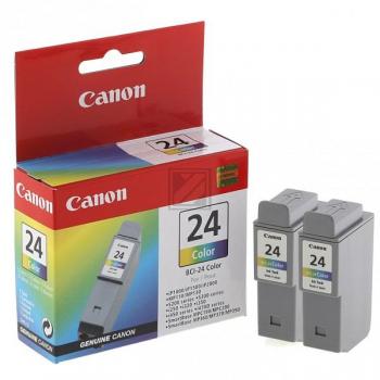 Canon Tintenpatrone 2 x cyan/gelb/magenta (6882A009AA, BCI-24C/TWIN)