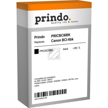 Prindo Tintenpatrone schwarz (PRICBCI6BK) ersetzt BCI-6BK