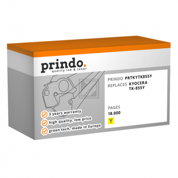 Prindo Toner-Kit gelb (PRTKYTK855Y) ersetzt TK-855Y
