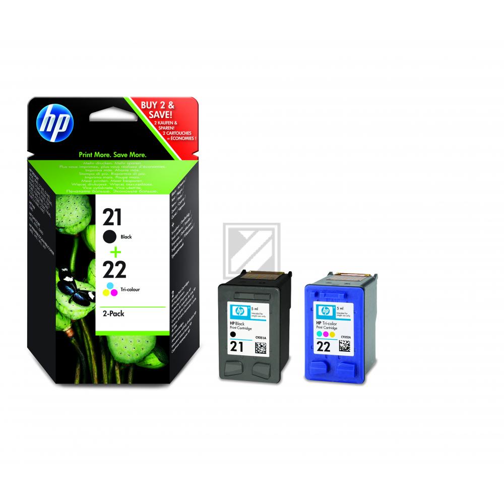 HP Tintendruckkopf cyan/gelb/magenta, schwarz (C9509FN, 21, 22)