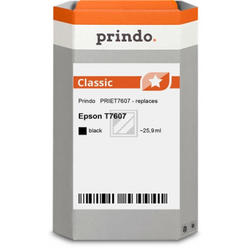 Prindo Tintenpatrone (Classic) schwarz light (PRIET7607) ersetzt T7607