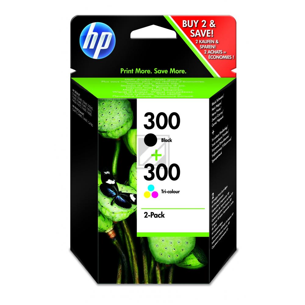 HP Tintendruckkopf cyan/gelb/magenta, schwarz (CN637EE#301, 300)