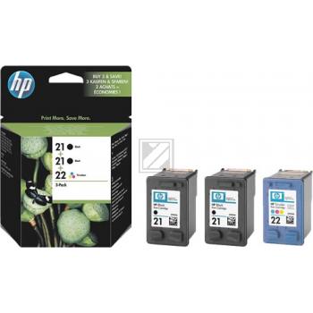 HP Tintendruckkopf cyan/gelb/magenta, 2 x schwarz (SD400AE, 21, 22)